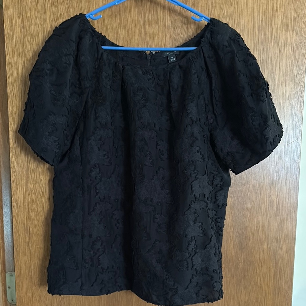 Elegant Black Textured Women's Top
